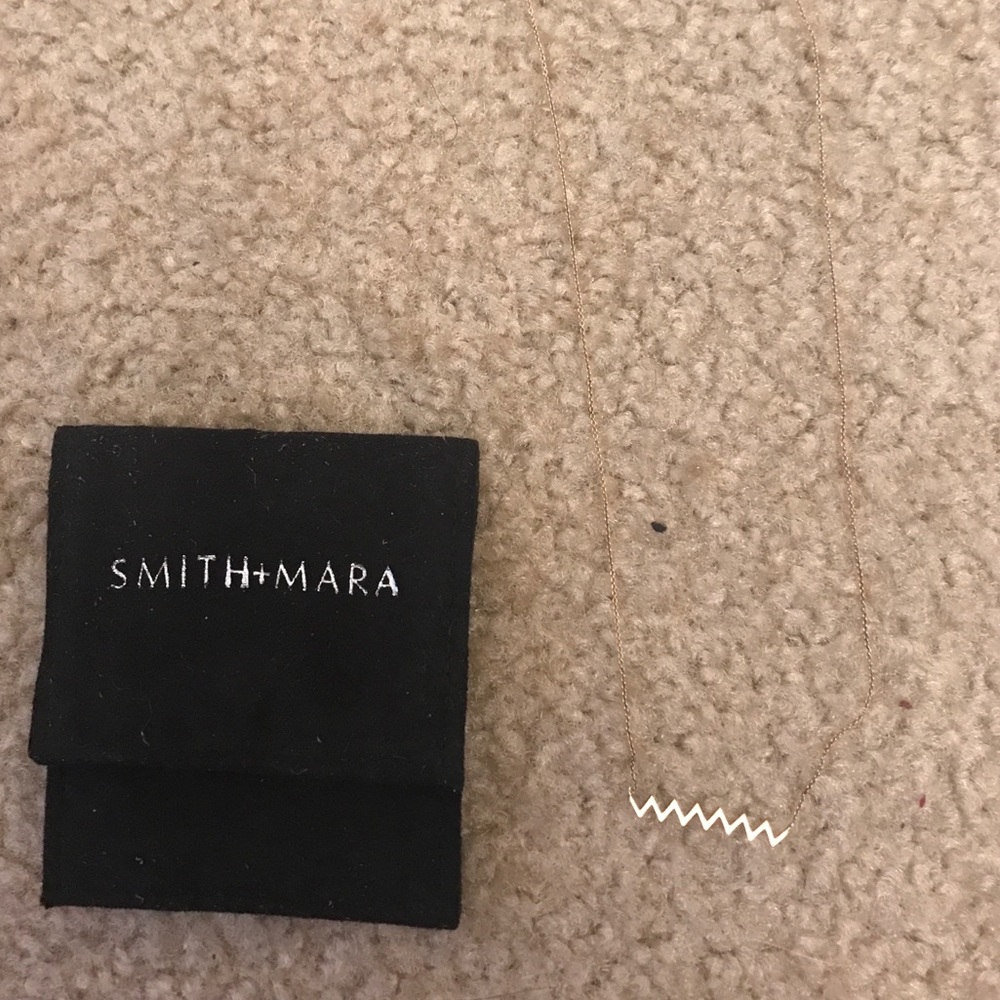 Smith + Mara Solid 14k yellow gold zigzag necklace